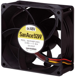 Wentylator osiowy 48 V DC DC 92 x 92 x 38mm 39.4W 302.4m³/h 64dB(A) IP68 820mA