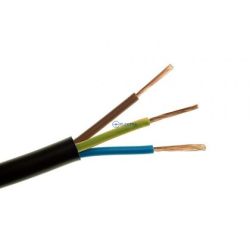 przewód elektryczny 3x1,0mm OMY czarny okrągły linka 1metr