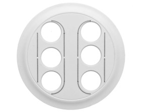 CELIANE Plakietka gniazd 2x3xRCA/YUV/ biała 068214