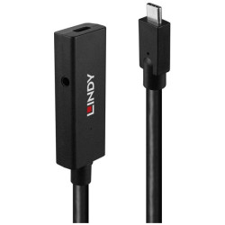 LINDY 43364 USB-C cable USB 3.2 2nd Gen Black 5m USB-C plug to socket