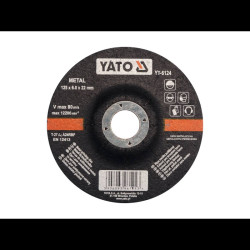 Tarcza wypukła do szlif. metalu 125x6,0 YT-6124