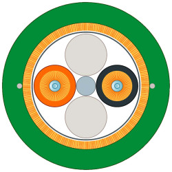 Kabel światłowodowy długość: 20m Niezakończony średnica: 50/125μm Wielomodowy 2,7 dB Zielony