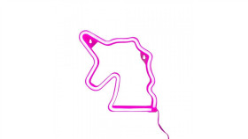 Ścienny Neon W Kształcie Jednorożca Różowy, Neon Unicorn Led - Fm-Nl10 Zuma Line