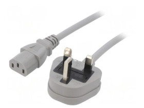 SN23-3/10/3GY Kabel: 3x1mm2, BS 1363 (G) wtyk,IEC C13 żeński, 3m, 3A
