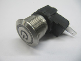 Nasadka przełącznika Zatrzaskowy SPST średnica wycięcia 19.1mm, montaż panelowy RS PRO