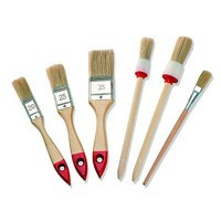 UM262.88M Zestaw pędzli mieszanych do zmywania topników - różne wielkości - 6 sztuk - 4 płaskie, 2 okrągłe