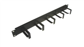 Organizator Kabli 1U 5 Uchwytów Metal Czarny