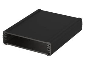 Aluminum enclosure kit, (L x W x H) 82 x 100 x 22 mm, black, IP65, 84826100.HMT1