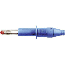 St&#xE4;ubli 669584-23 X-GL-438 plug straight 4 mm pin blue 600V CAT II safe