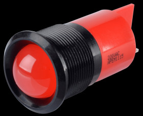 Q22P1BXXR220E Indicator LED, 220 V AC, 22 mm, FASTON, red/BlC
