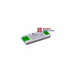 Zasilacz ZI LED 12V/1A CV płaski FTPC12V12 ultra płaski POS meblowy niepalny