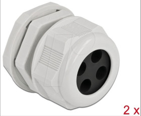 60384 Cable Gland PG29 for round cable with 4 cable entries gy 2 pcs
