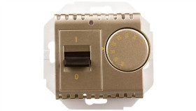 Simon 54 Regulator Temperatury Z Czujnikiem Wewnętrznym Złoty Mat Drt10w.02/44