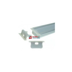 Profil LED - zaślepka B z otw. szara z otworem /do profilu B