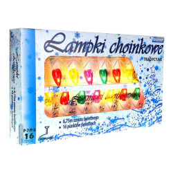 Lampki choinkowe P-7 3W żarówkowe tradycyjne legenda PRL 16-żarówek