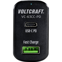 VOLTCRAFT VC-63CC-PD Car USB charger 3A 1xUSB-C 1xUSB-A USB-PD