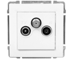 KOS66 Gniazdo antenowe RTV/SAT przelotowe 10dB białe 660477