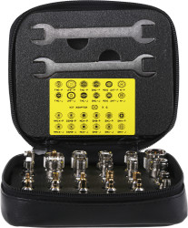 Zestaw złączy RF Zestaw przejściówek koncentrycznych RF RS PRO kabel Koncentryczny 2 x banery i dostarczane w miękkim