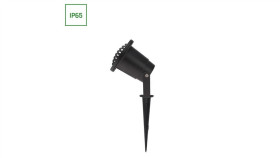 Flori Gu10 Alu Ray 250V Ip65 98X160mm Czarna Wbijana, Ruchoma