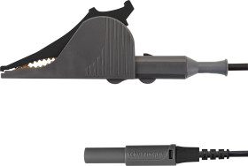 Schützinger KML 7852 Au / SAK / 150 / SW Przewód pomiarowy złącze męskie 4 mm zacisk Kelvin czarny 1 szt.