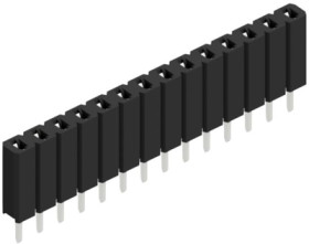 Socket header, 14 pole, pitch 2.54 mm, straight, 10025440