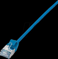 CQ9056S Patch cable, Cat.6a, U/FTP, blue, 2 m