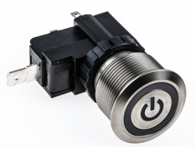 Nasadka przełącznika Zatrzaskowy SPST średnica wycięcia 22.2mm, montaż panelowy RS PRO