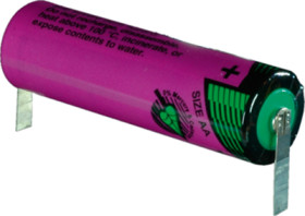 Lithium-battery, 3.6 V, LR6, AA, round cell, soldering lug, 1110760200