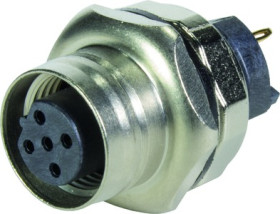 Socket, 5 pole, solder cup, screw locking, straight, 21033412531