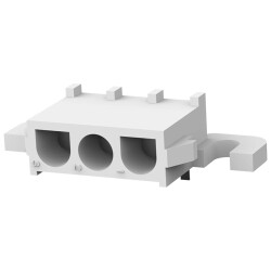 Socket header, 3 pole, pitch 6.35 mm, angled, natural, 643228-1