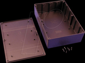 1591XXFSBK Plastic housing, series 1591, 150 x 221 x 60 mm, black