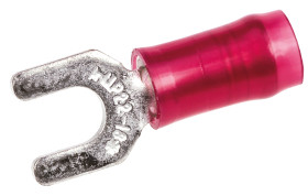 Konektor zaciskowy płaski PIDG Series Izolowane, M3.5, Czerwony 16AWG 22AWG TE Connectivity