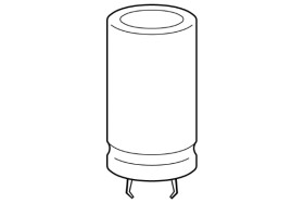 Kondensator 560μF 100V dc Zatrzaskowy EPCOS roztaw: 10mm 25 (Dia.) x 25mm
