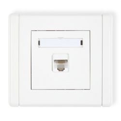 Gniazdo komputerowe pojedyncze 1xRJ45, kat. 5e, 8-stykowe