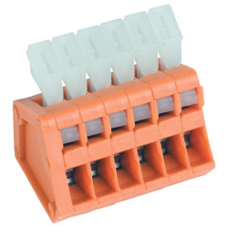 PTR 53191050321E, 5-Way PCB Spring Terminal Block 2.54mm 9A