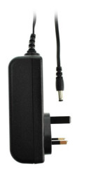 Adapter AC/DC Uwy 24V dc Iwy 750mA Złącze 2,1 x 5,5 x 12 mm, biegun dodatni w środku 18W typ wtyczki: Typ G