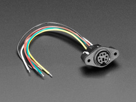 PS/2 Wired Connector - Panel Mount MiniDIN-6 [Discontinued]