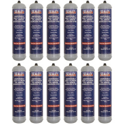 Sealey MIG/MIX/100/12 Disposable Carbon Dioxide/Argon Gas Cylinder 100g Box 12