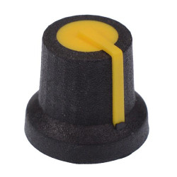 Yellow Soft Touch 6mm Splined Knob K87MAR