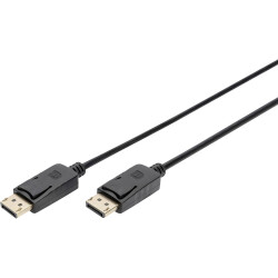 Digitus AK-340103-020-S DisplayPort Cable M/M 2.0m Black 1080p Full HD Interlock