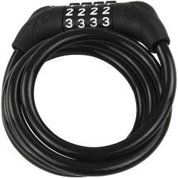 Burg W&#xE4;chter 2620 Spiral Cable Lock Black Combination Code Theft Protection