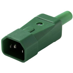 Martin Kaiser 749/gn IEC Connector 10A Re-connectable Green Flexible Cable