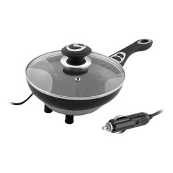 Patelnia elektryczna 12V - 24V 20cm z pokrywą do auta kampera TIRa BUSa