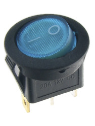Przełącznik podśw.okr.niebieski 12V 20A/12VDC MK-29-12V niebieski; RoHS