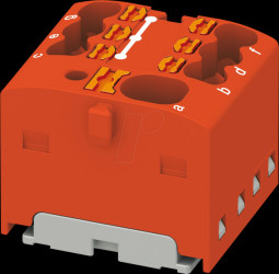 1047468 PTFIX distribution block, 4/6x1.5, red
