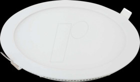 214854 LED recessed light fixture, 6 W, 490 lm, 2700 K, white, round
