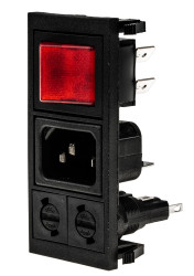 Złącze IEC IEC C14, na Zatrzask Męski 10A Proste liczba bezp 2 Szybkozłączne Bulgin