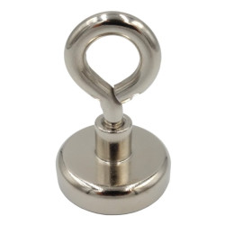 Magnes neodymowy 32mm z uchwytem (uchem) 25kg