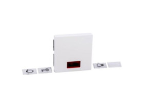 MERTEN SYSTEM M Klawisz pojedynczy z dużym okienkiem biały active MTN432825 SCHNEIDER ELECTRIC