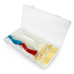 Opaski zaciskowe + podstawki na przewody - 450szt.